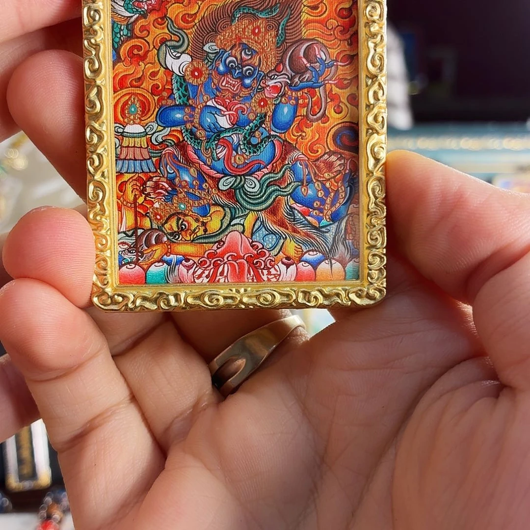 无***相吊坠黑财神纯手绘大师工