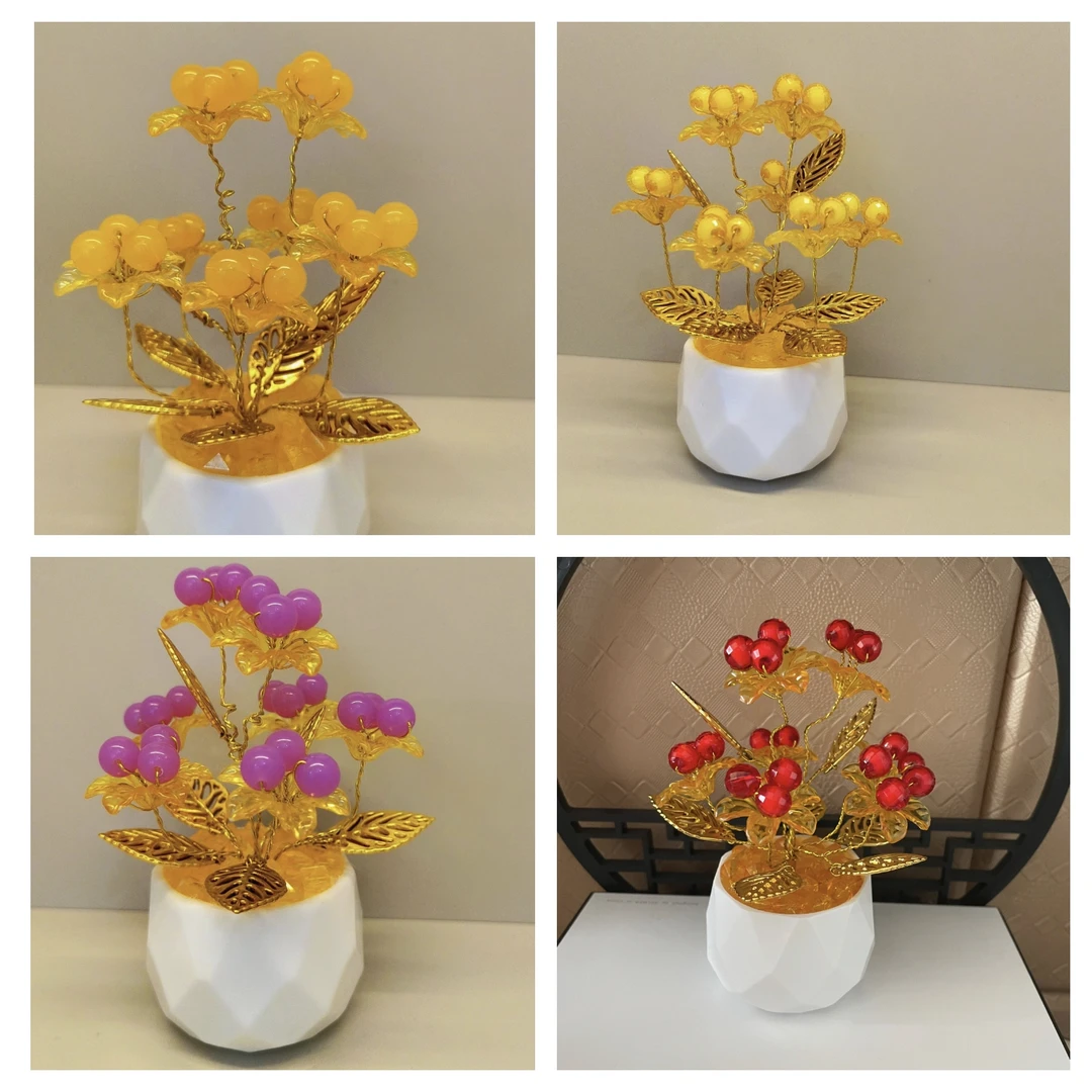 （二宝妈手工）有钱花发财树手工制作diy手工材料包DIY材料包装饰