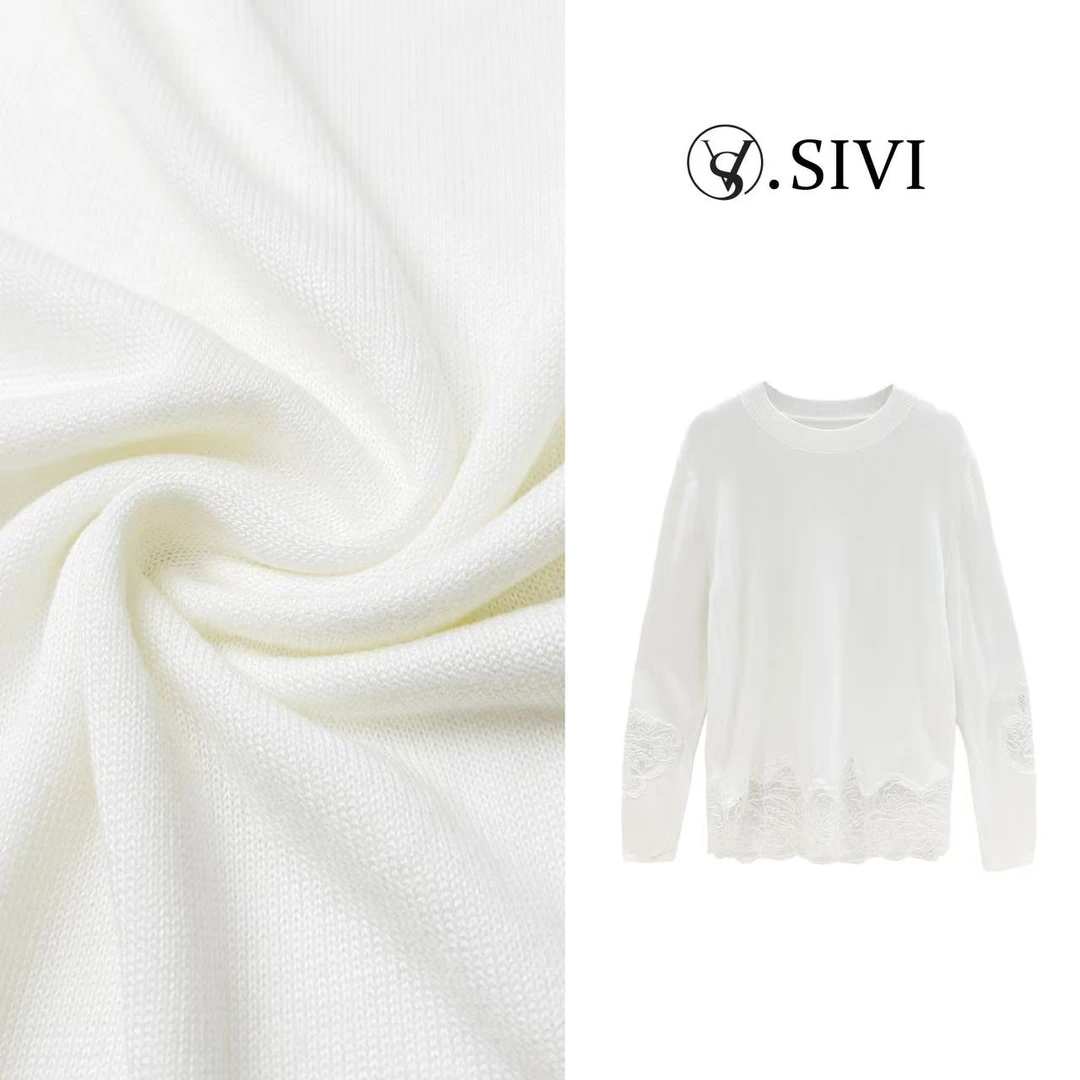 熙薇【沧桑年卷】2025春季新款时尚气质重工毛衣上衣H1363