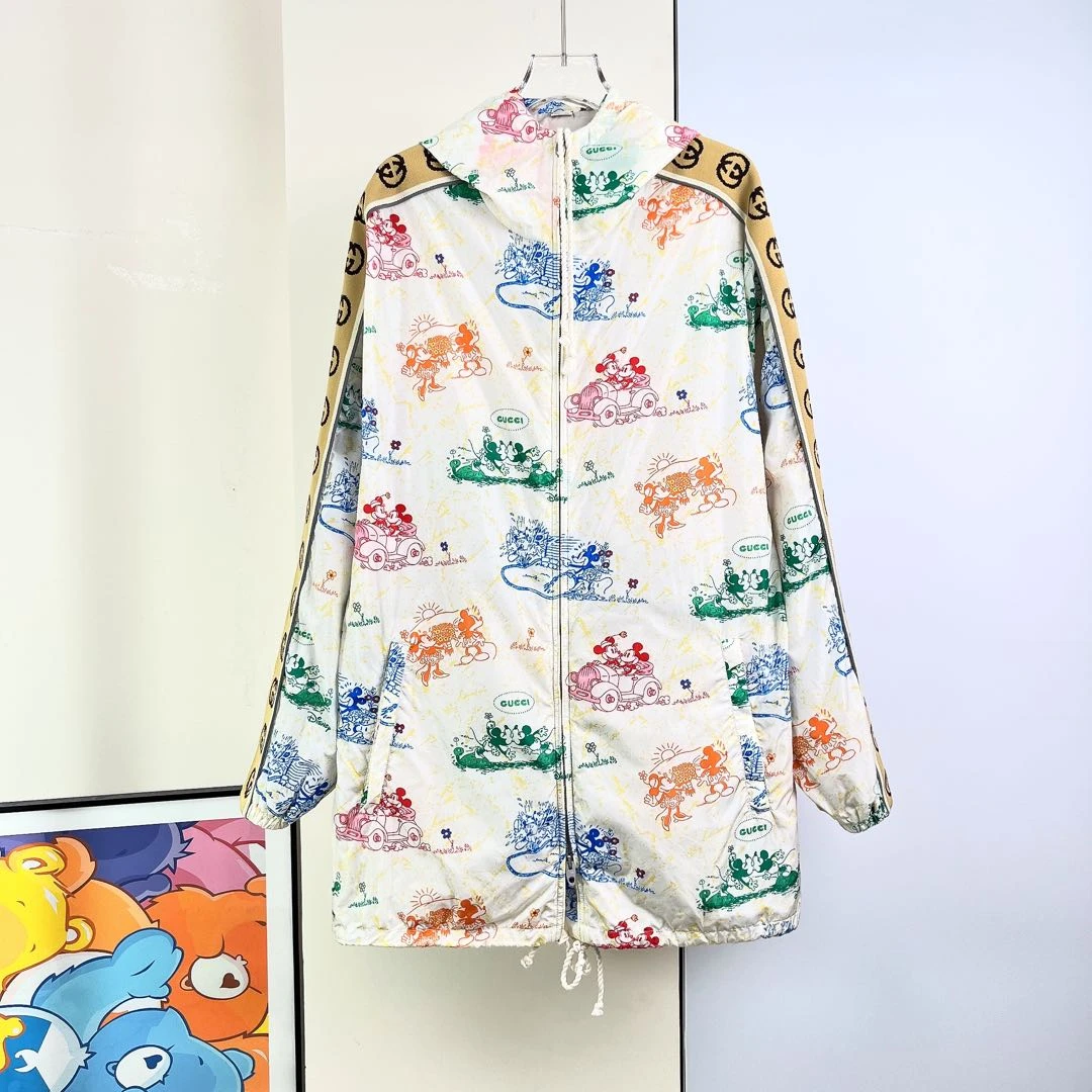 99新/Gucci&Disney联名款/拉链连帽外套/44码/Xspa7930/刘些宁同