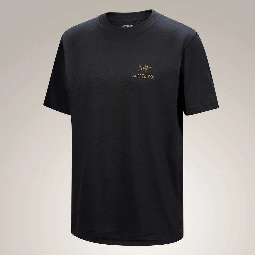 Arcteryx 始祖鸟Kragg SL 印花圆领套头透气短袖T恤黑金9535