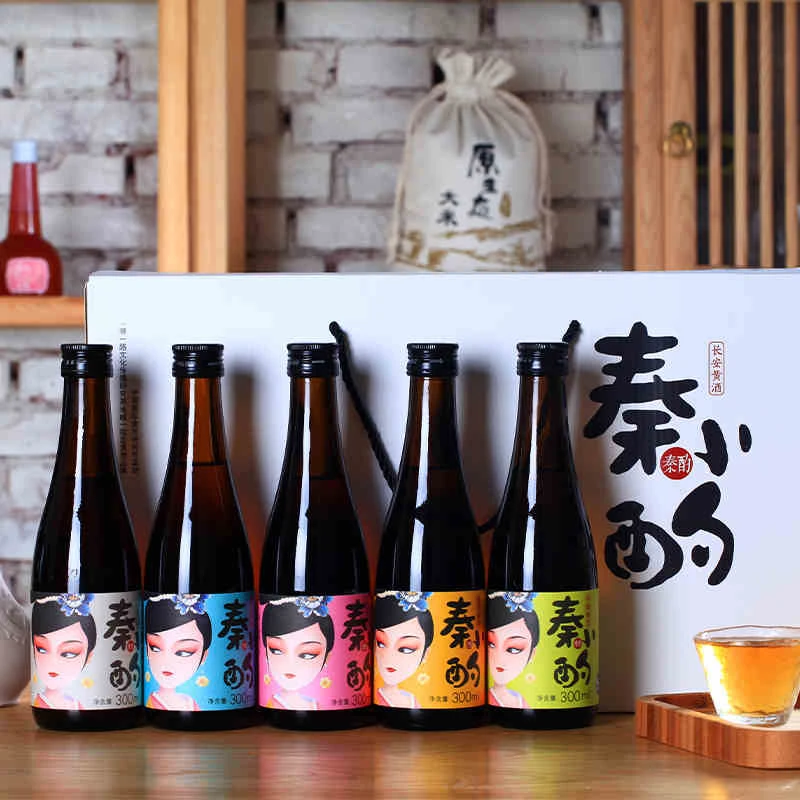 【微醺好物】陕西永宁门秦小酌礼盒（桂花）传统黄酒300ml*5*单提礼盒