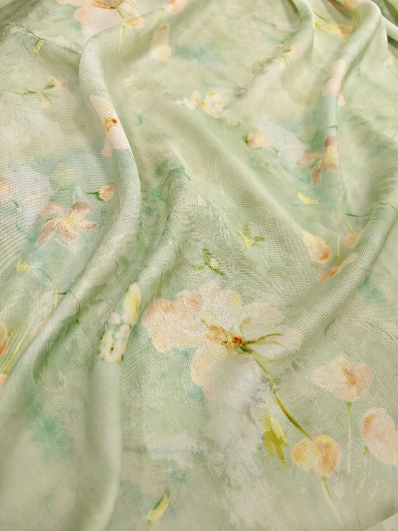 【薄荷甜心】冰丝提全罗透孔花罗面料国风面料【HP9621】