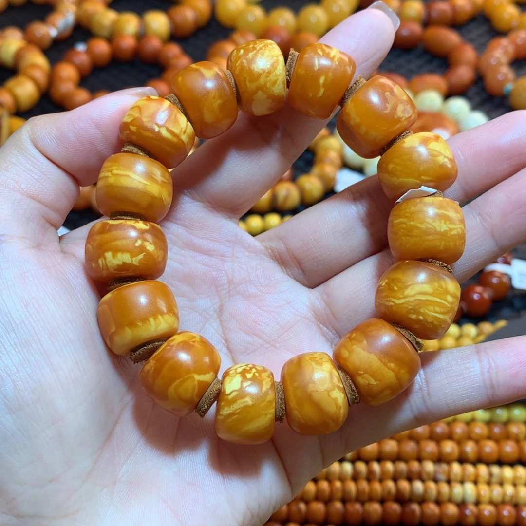 蜜蜡未镶嵌手串蜜蜡手串