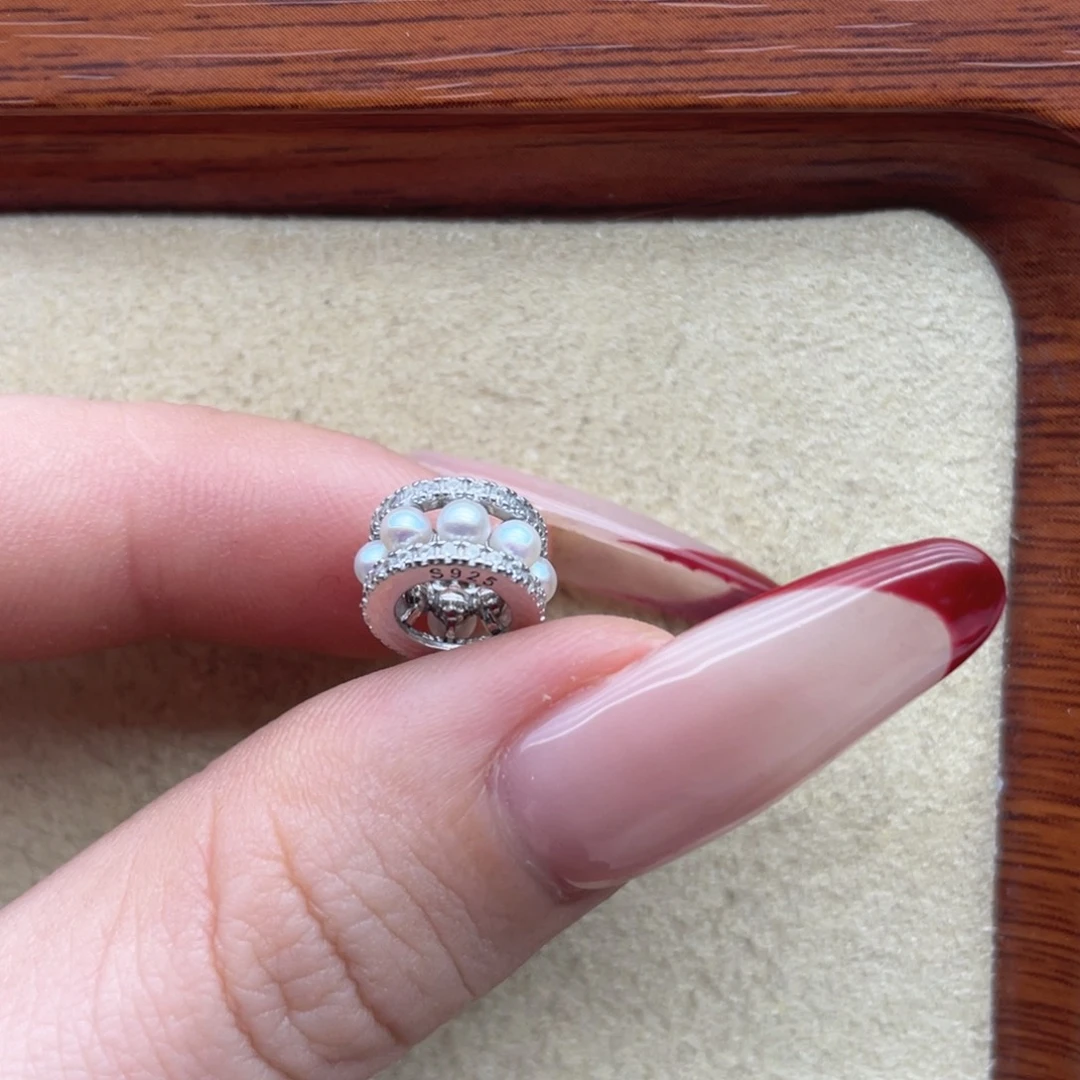 颈饰银S925镶嵌淡水珍珠X28