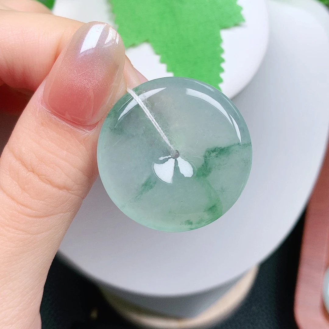 翡翠未镶嵌颈饰平安30-5