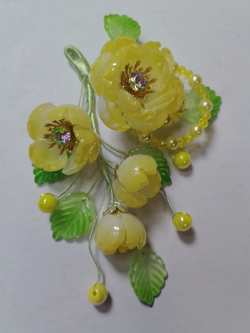 原创手作琉璃发饰可定制