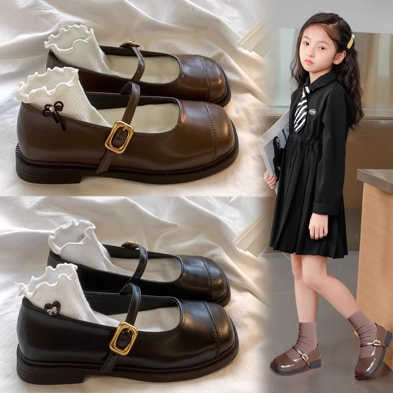 女童鞋子6-12岁公主小皮鞋2025新款时尚儿童女童凉鞋推荐女6-12岁