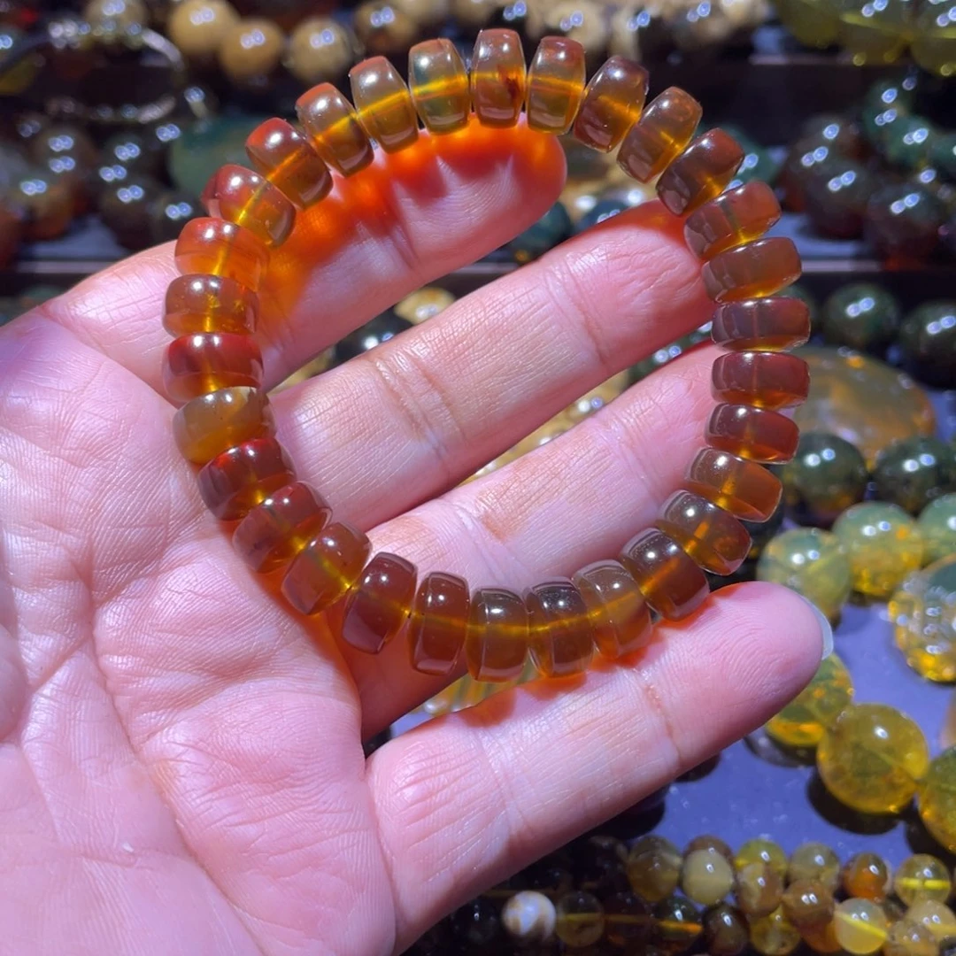 琥珀未镶嵌手链天然