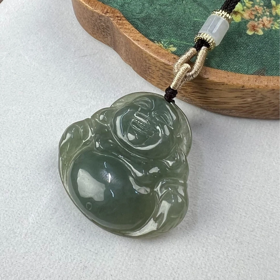 妙音宝玉翡翠佛公吊坠气质挂坠-多样性发一雕刻