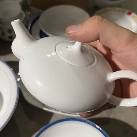陶瓷大球泥手工壶一个有底