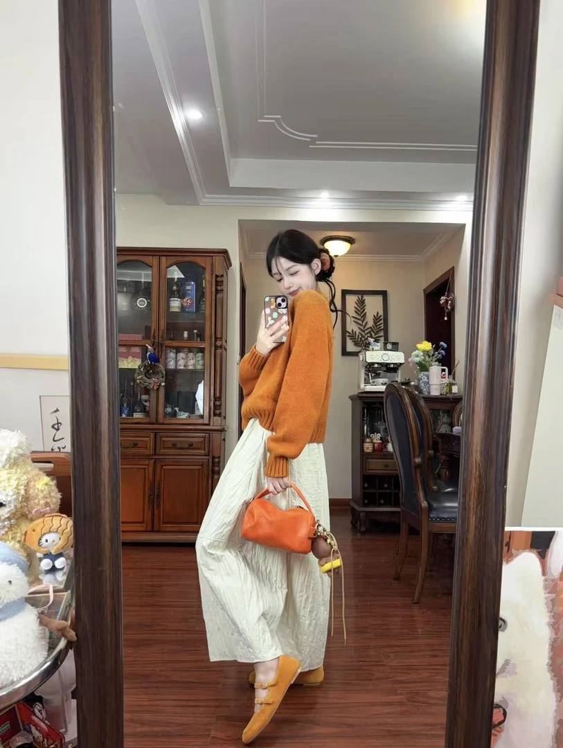 2025秋季新款韩系高级感双拉链毛衣外套上衣女针织开衫百搭连衣裙