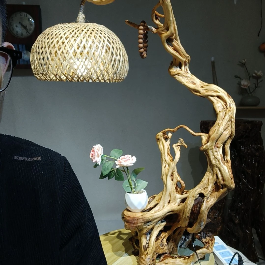 敏***大木随形意境茶灯台灯