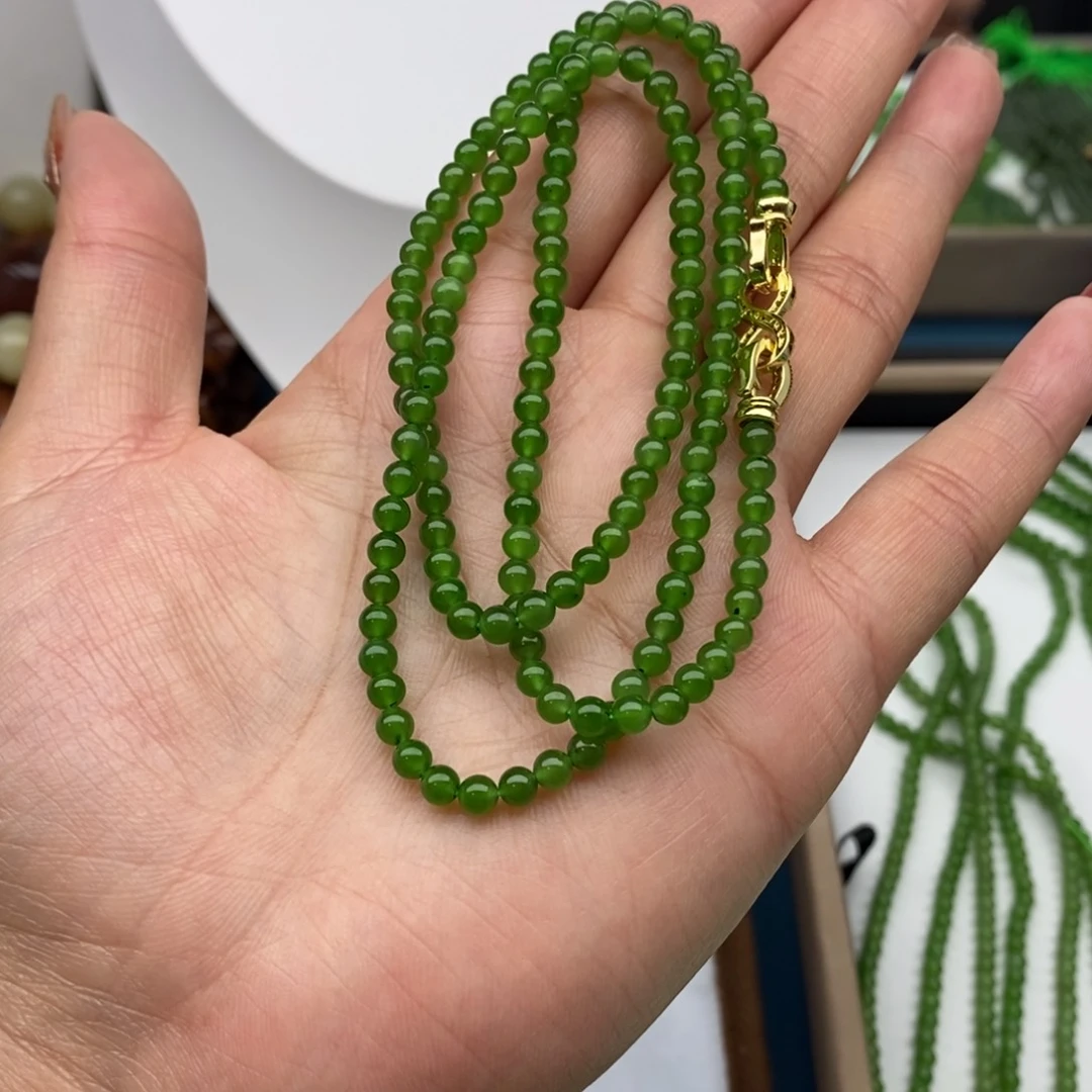 和田玉（碧玉）颈饰未镶嵌雪**香4