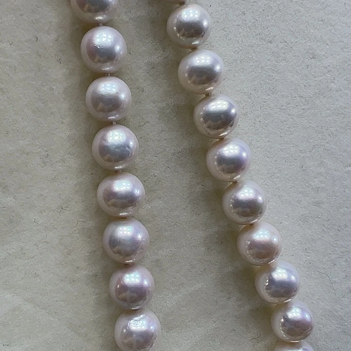 银S925镶嵌淡水珍珠颈饰➕9-10高品极光炫彩