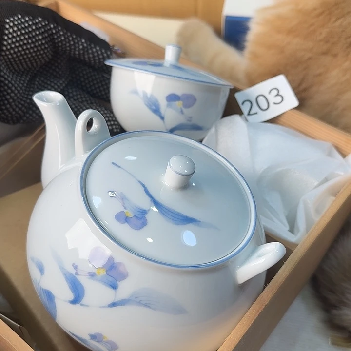 瓷片很好看的茶壶套装