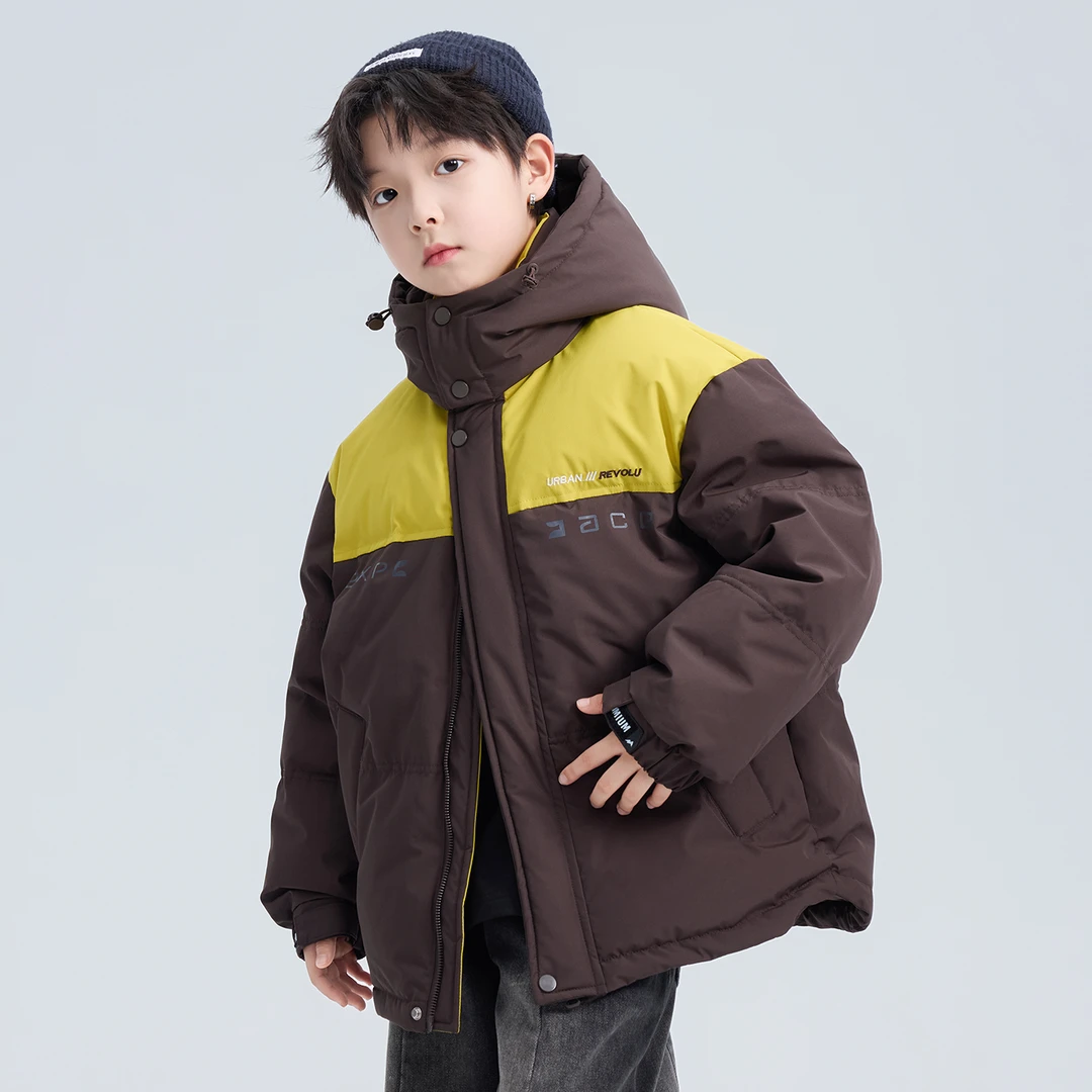 儿童装男童冬装加厚羽绒服外套2025新款中大童冬季男孩保暖白鸭绒