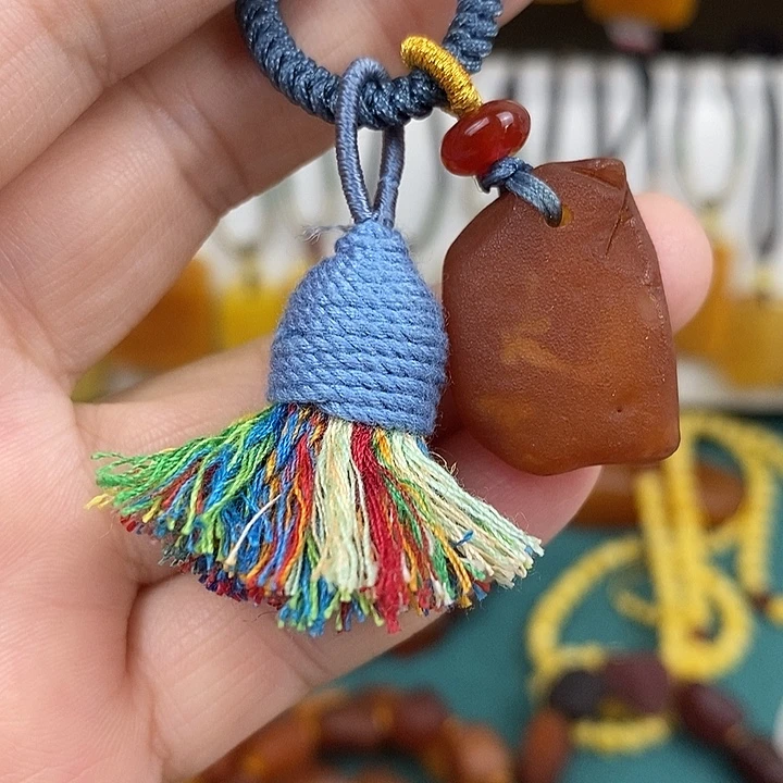 蜜蜡未镶嵌珠宝奇石钥匙扣