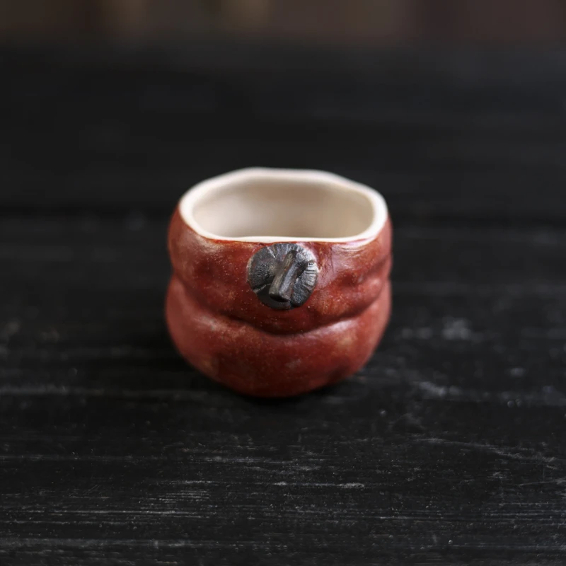 【直播专属】红色开片柿子杯80ml（Q7713）