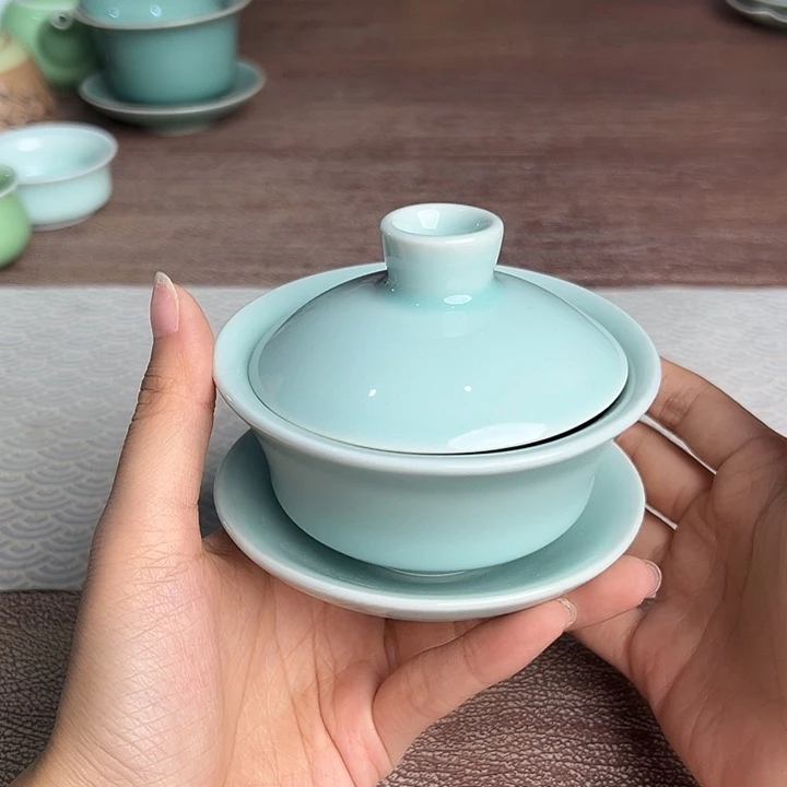 龙泉云间青瓷小米茶器