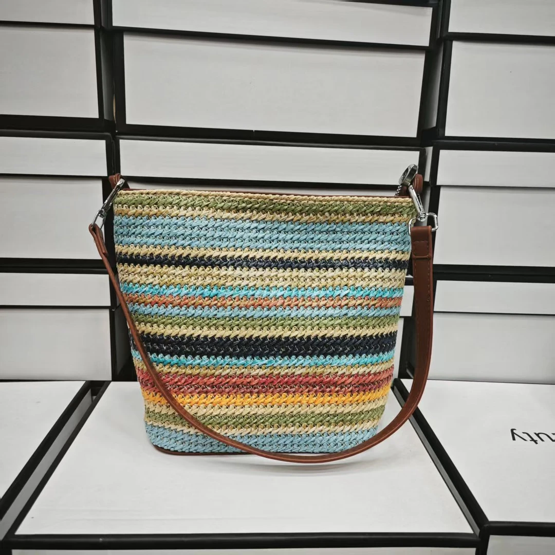 单根斜挎式街头潮流编织单肩包单肩小众休闲时尚夏季沙滩斜跨百搭