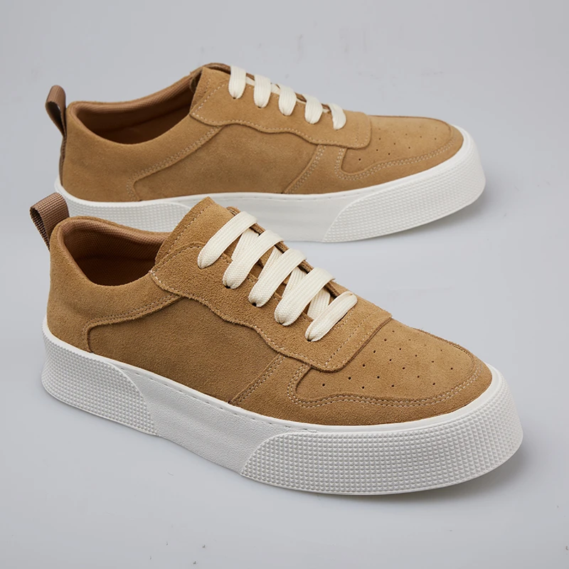 男士休闲鞋系带板鞋休闲时尚百搭厚底新款春季潮流低帮男鞋