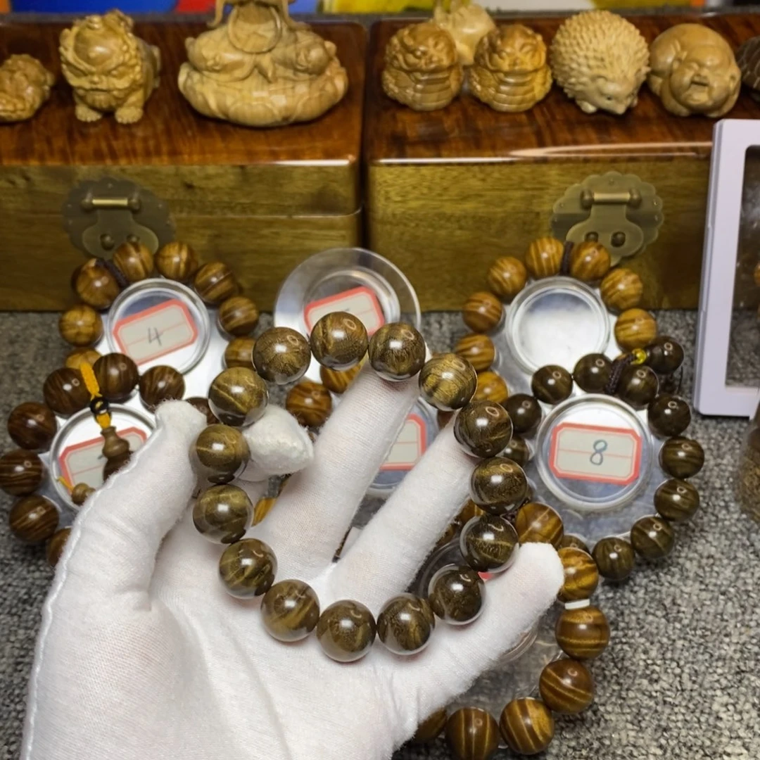 手串/手链楠木（金丝楠）阴沉绿闪电1.5