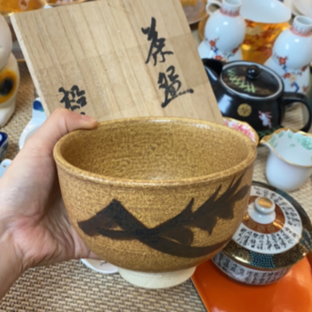 九谷抹茶碗一只抹茶碗