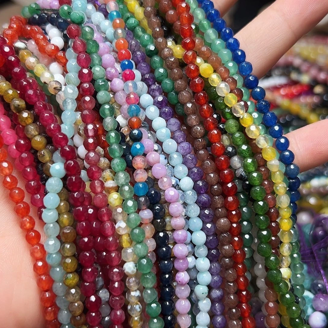 玛瑙/玉髓合金珠宝半成品W771. 打包43条