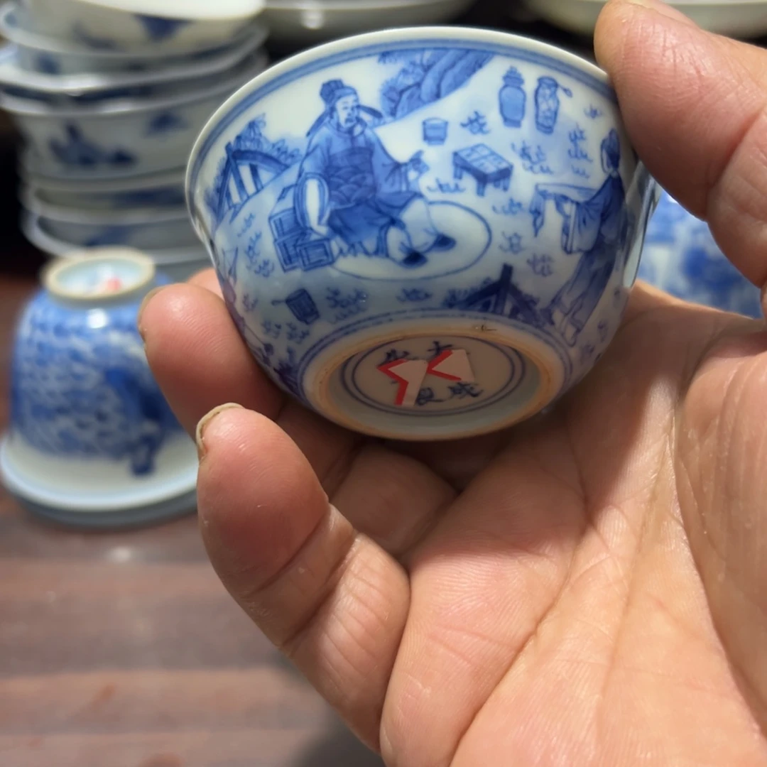 人***弈青花瓷器茶杯系列茶杯