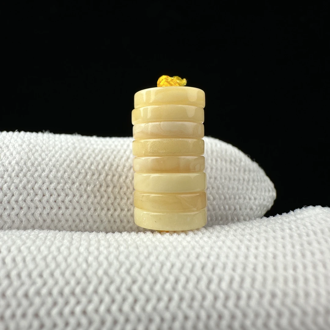 K3873天然原矿蜜蜡 隔片8.4mm支持复检假一罚十
