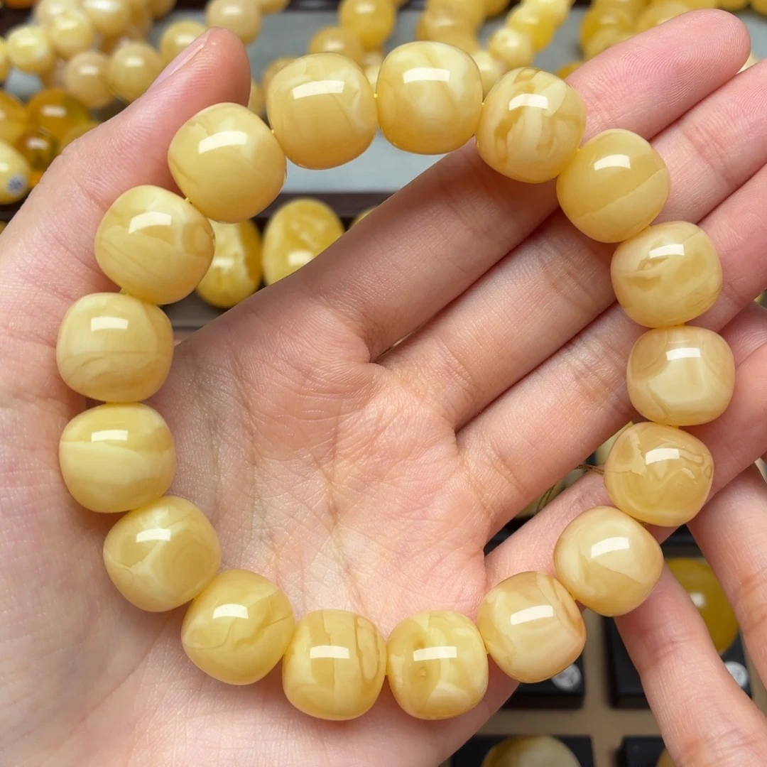 琥珀未镶嵌裸石14+精工同料