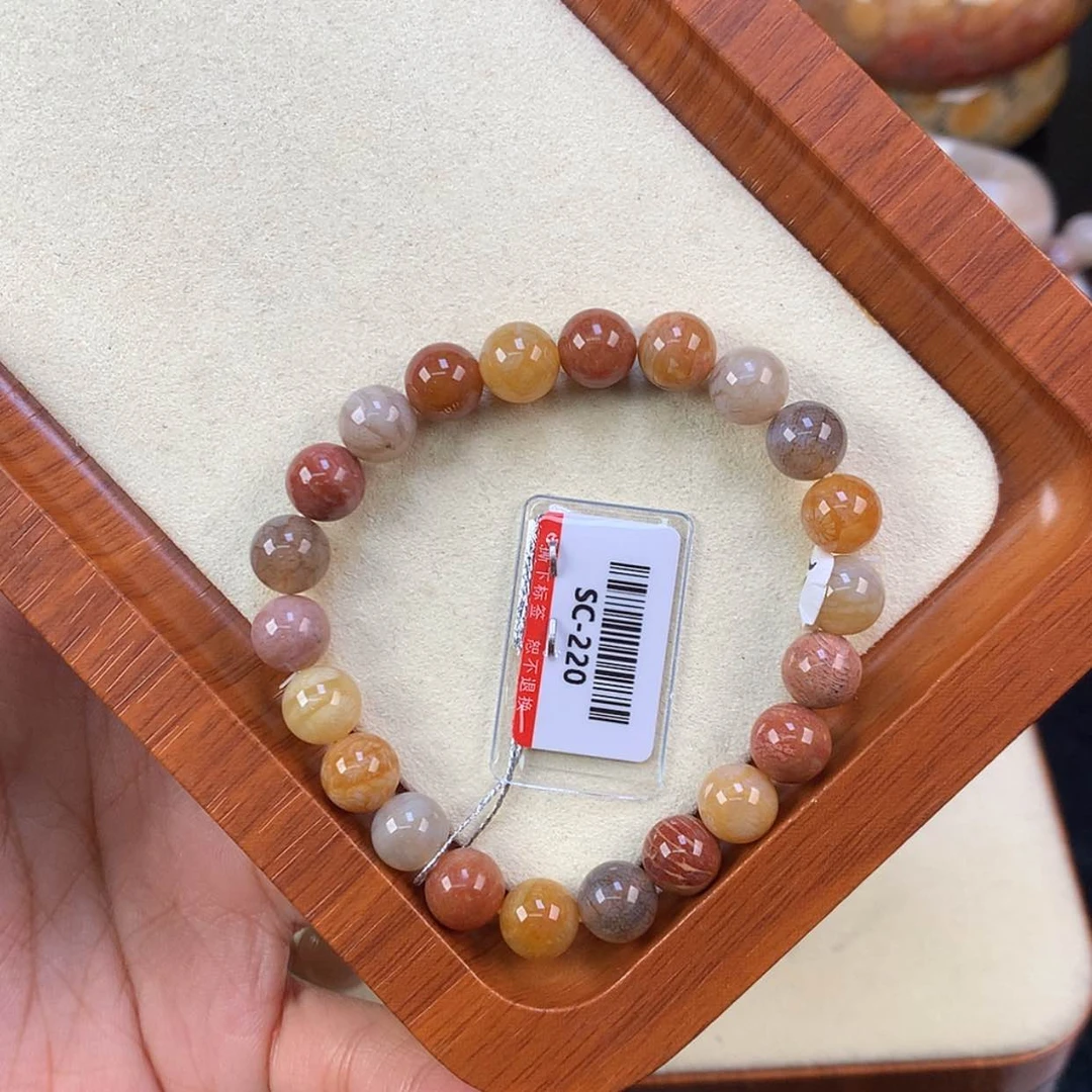 【闪购商品】颈饰未镶嵌硅化珊瑚（珊瑚玉）6号手串卡8咪