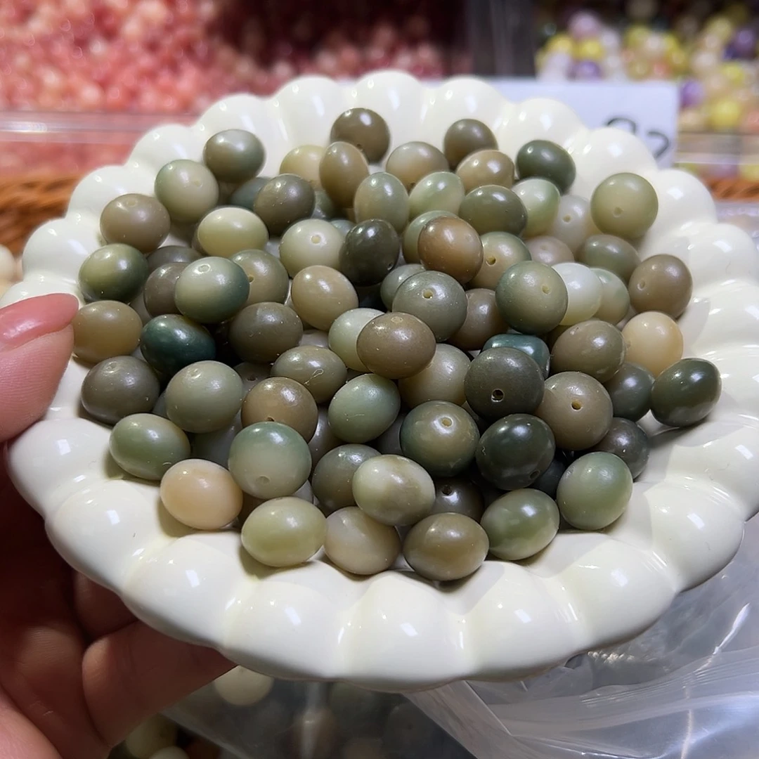 白玉菩提吊坠卡14非料算盘108颗