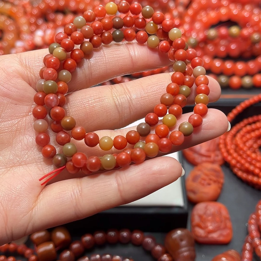 南红玛瑙手链未镶嵌