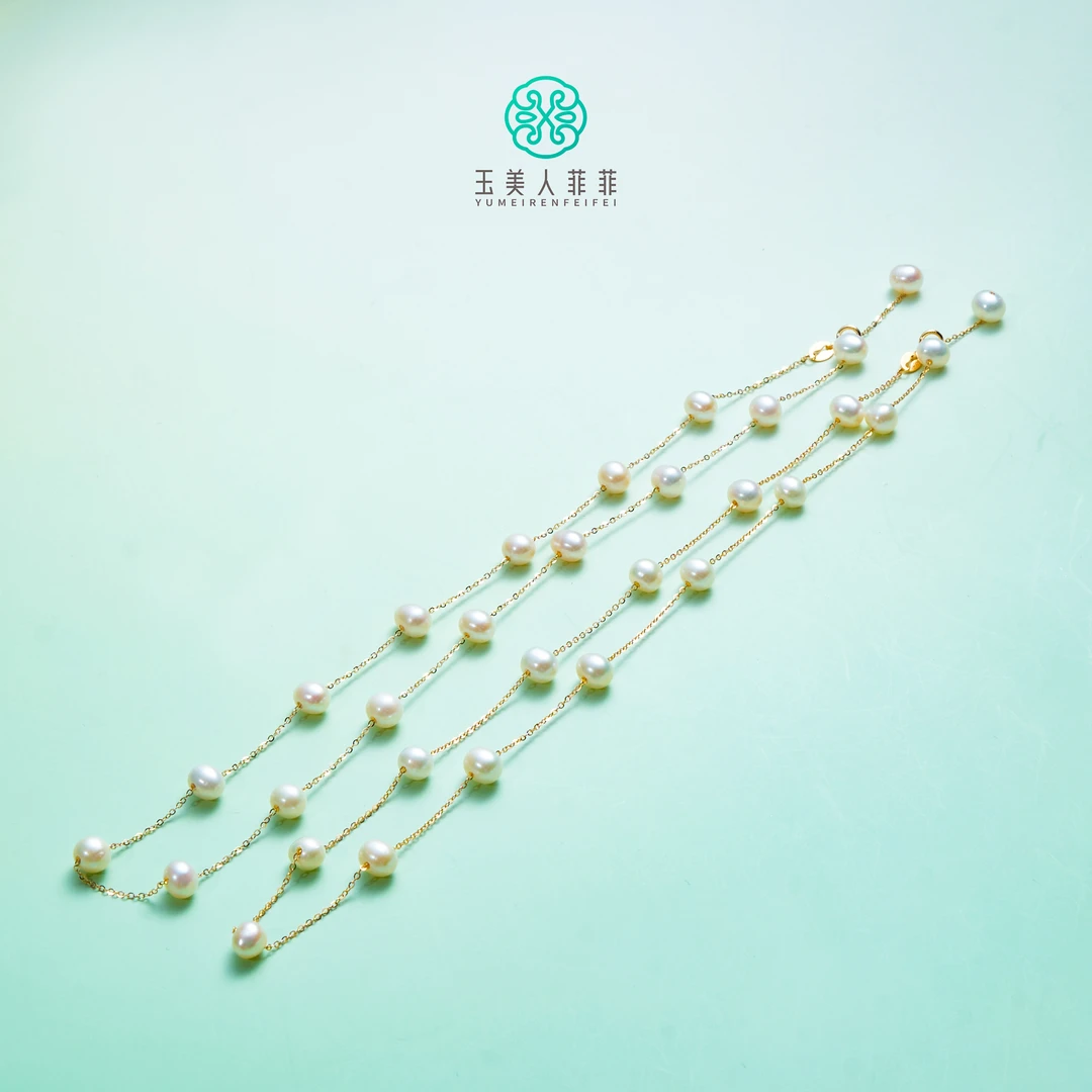 石惑珠宝~珍珠项链约6-7mm/多样性发一