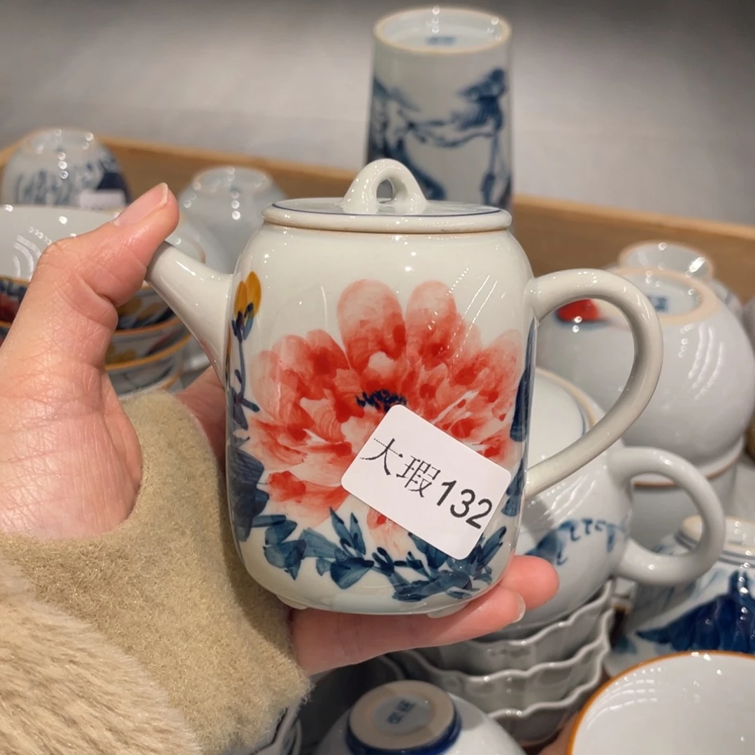 有瑕釉下彩纯手绘