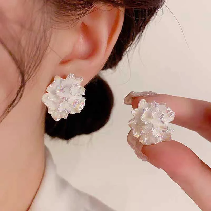 氵炎水 S925银针花朵耳钉1002【假一赔四】