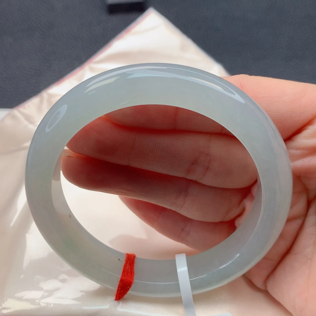 翡翠未镶嵌手镯57-58冰种起胶光满圈晴水