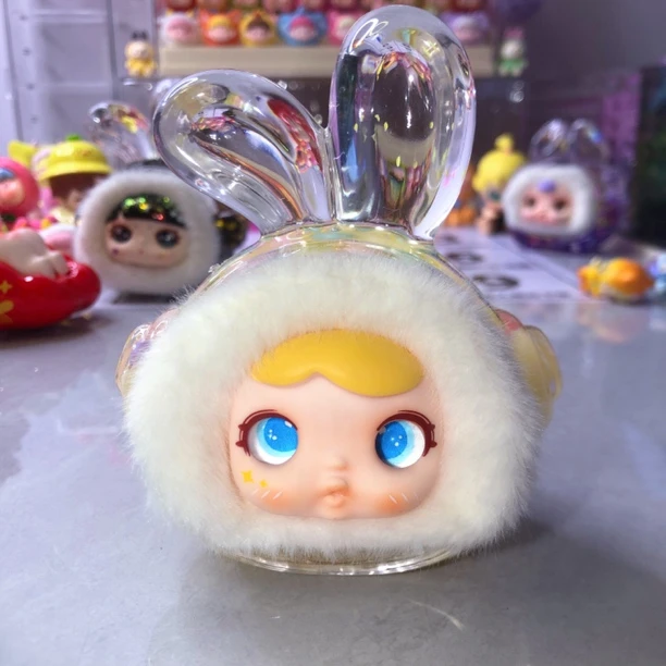 【巨无霸啵啵奶糖】心动潮玩直播拆超萌爆闪毛毛脸桌面可爱摆件