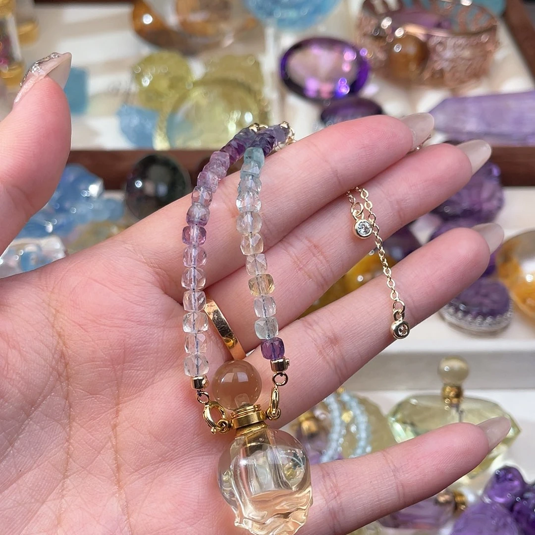 水晶颈饰未镶嵌宽*天然水晶吊坠273