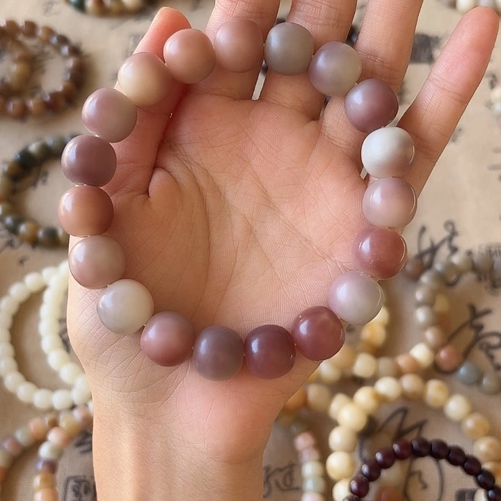 手串菩提根/象牙果卡14苹果珠手工干磨