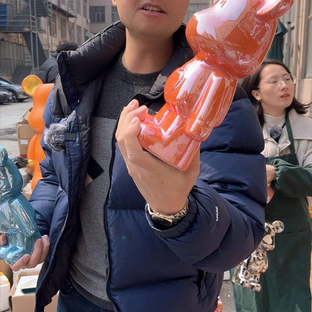 树脂21厘米橘色摆件摆件