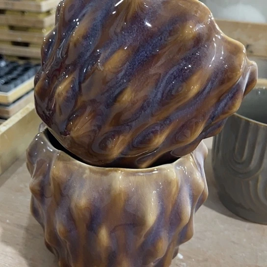 多肉绿植陶瓷花盆9.9包邮，有孔