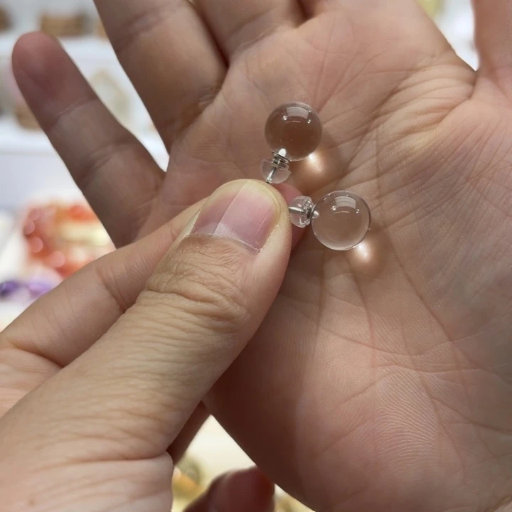 未镶嵌手链水晶耳钉
