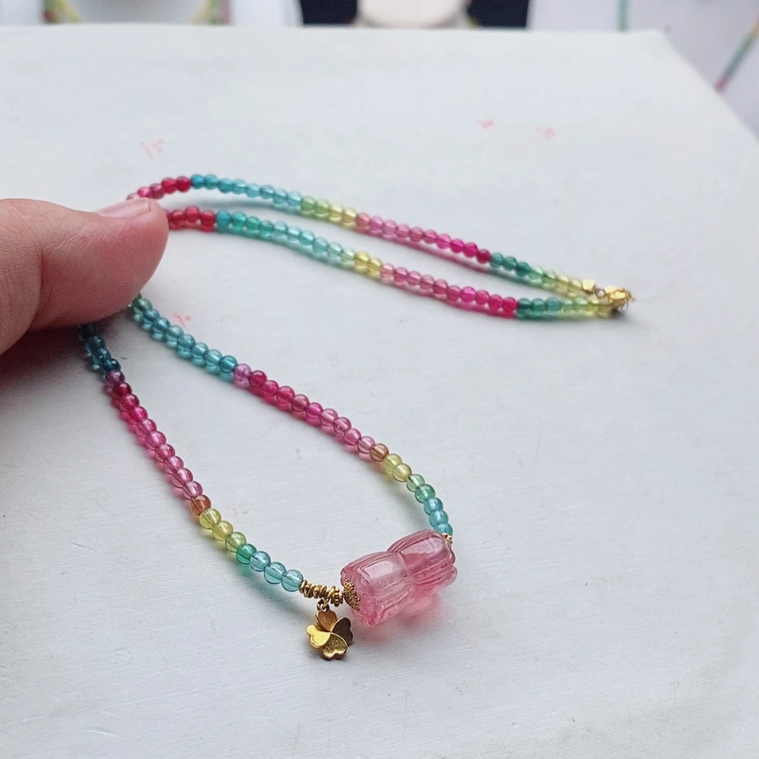 18K金镶嵌颈饰碧玺碧玺项链