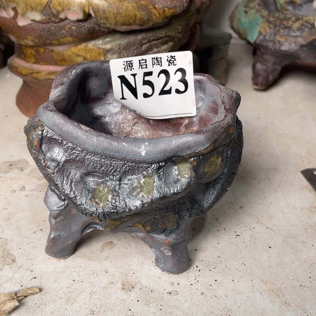 紫砂花盆景德镇陶瓷花盆523