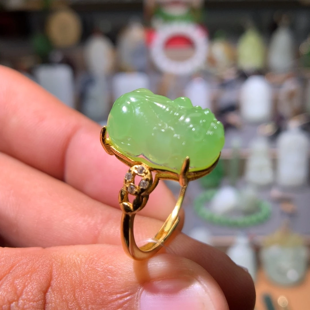 和田玉银S925镀金镶嵌颈饰