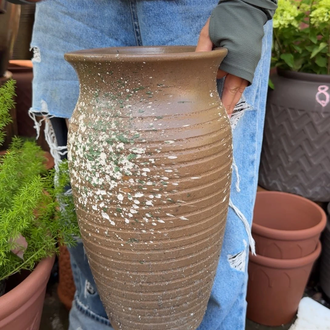 紫砂花盆口20高38宜兴紫砂