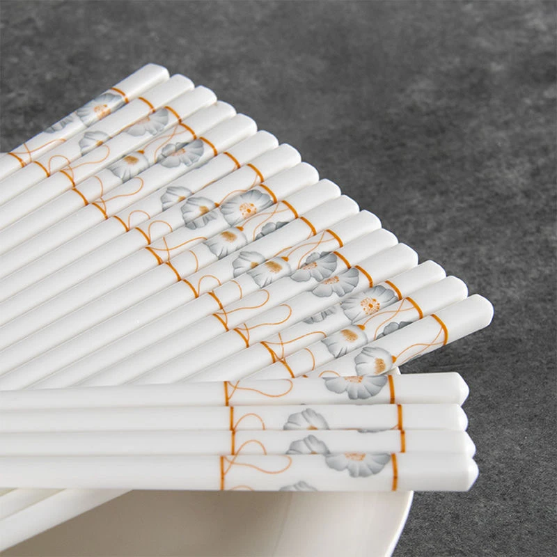 岁月静好瓷陶瓷筷子10双+一个同款饭铲高温陶瓷釉下彩